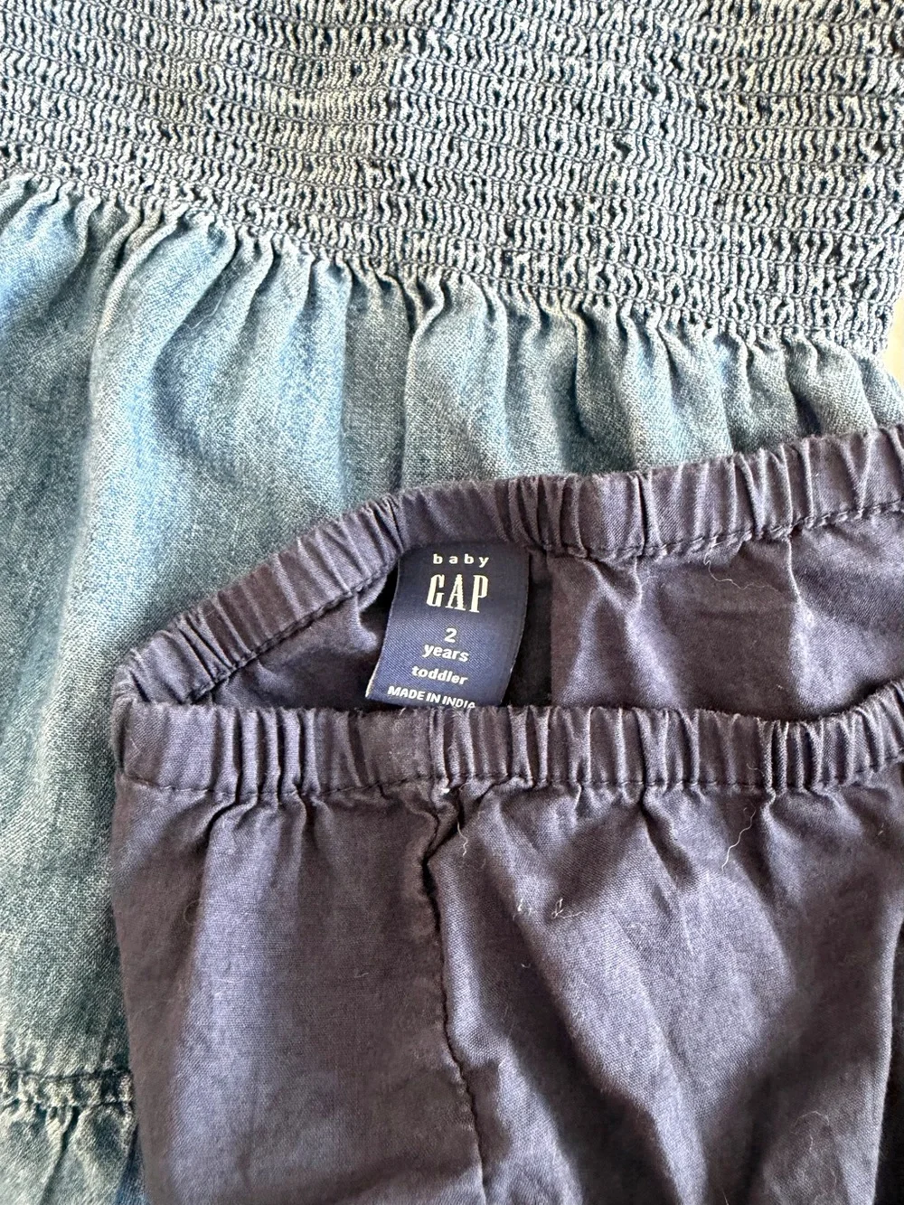 Gap Kids Smocked Denim Dress with Matching Bloomers